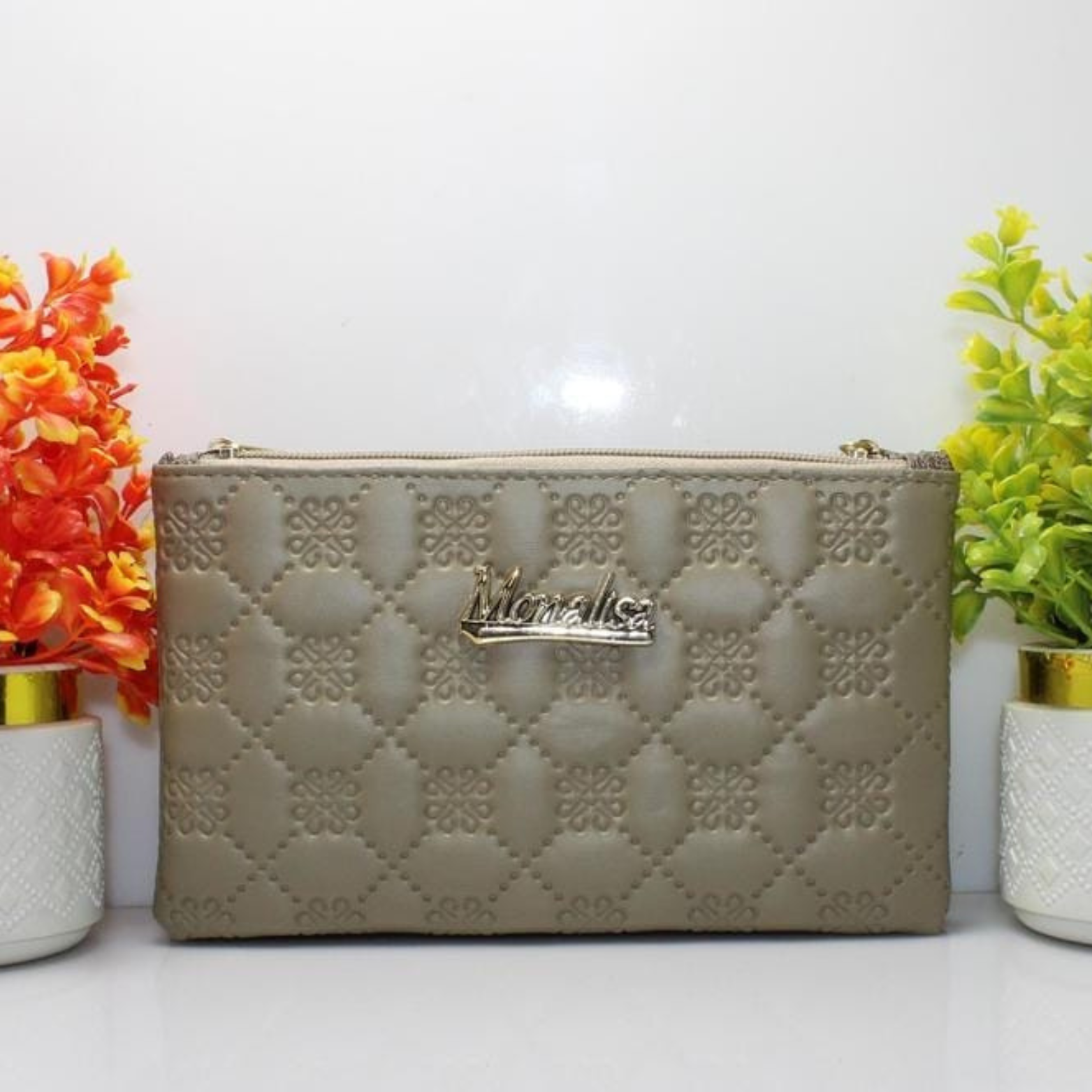 Hand Clutch Purse | Textured Synthetic Leather Wristlet for Easy Carrying