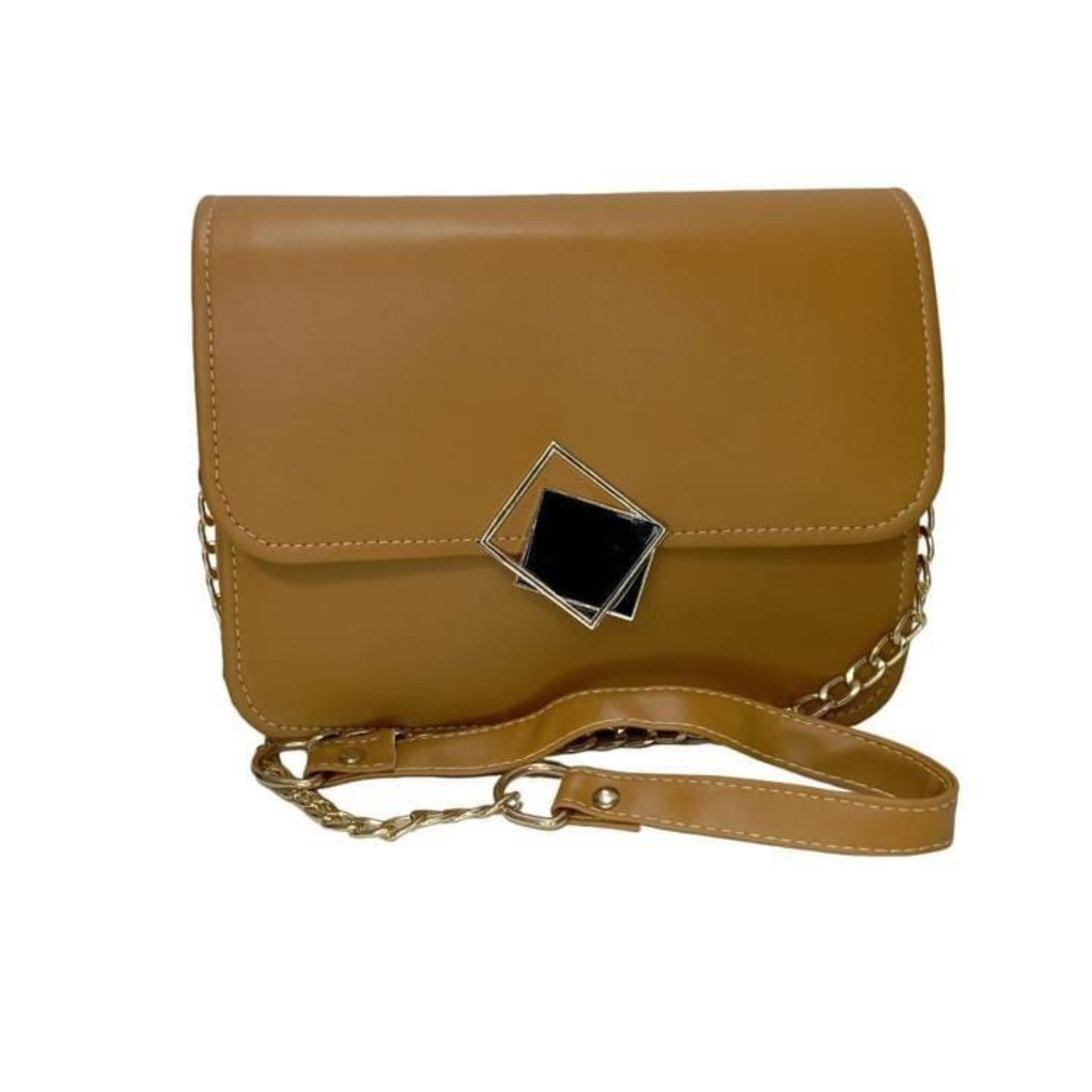 PU Leather Shoulder Bag | Zip Closure & Adjustable Strap