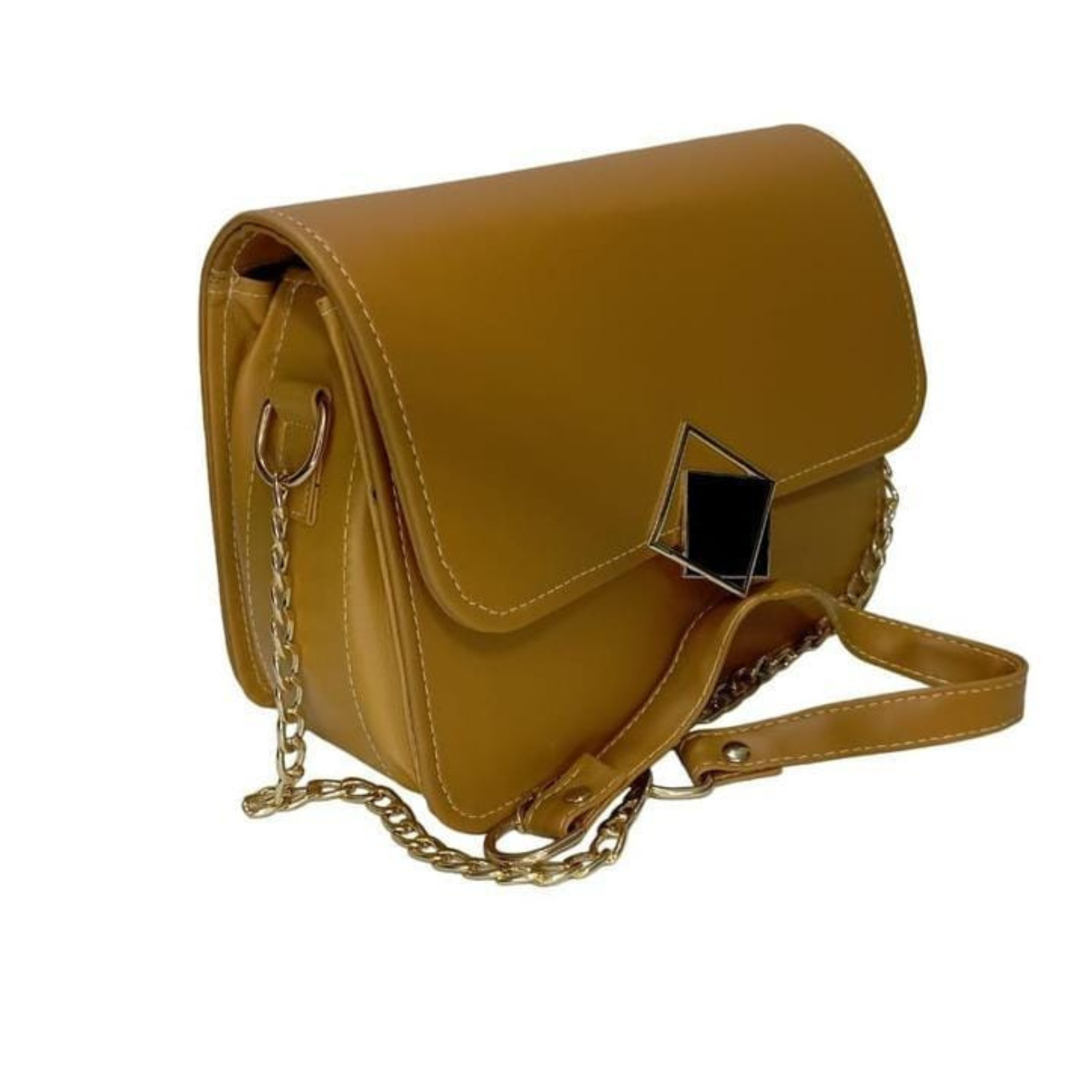 PU Leather Shoulder Bag | Zip Closure & Adjustable Strap