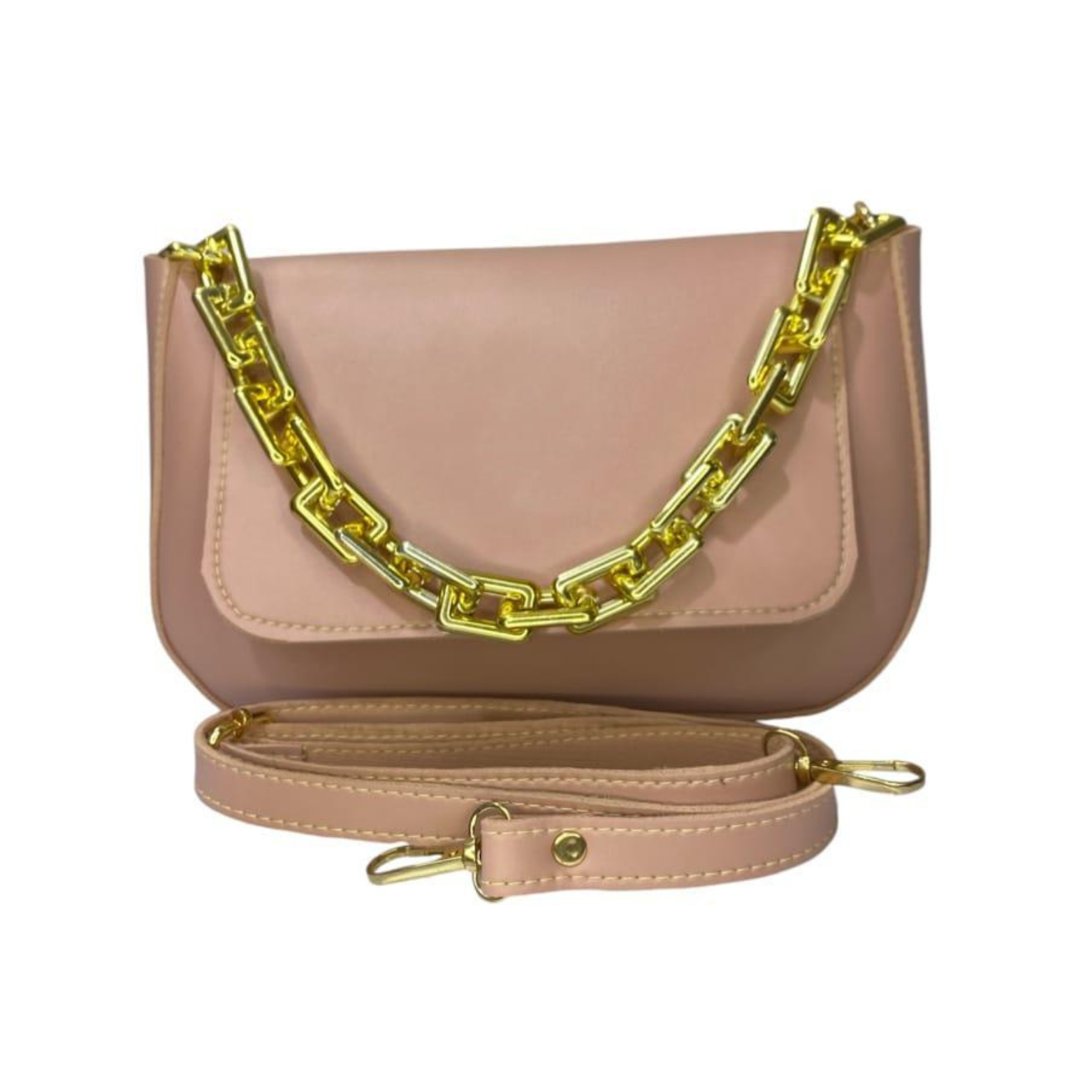 Girl's Saddle Crossbody Bag | Convertible PU Leather with Chic Chain