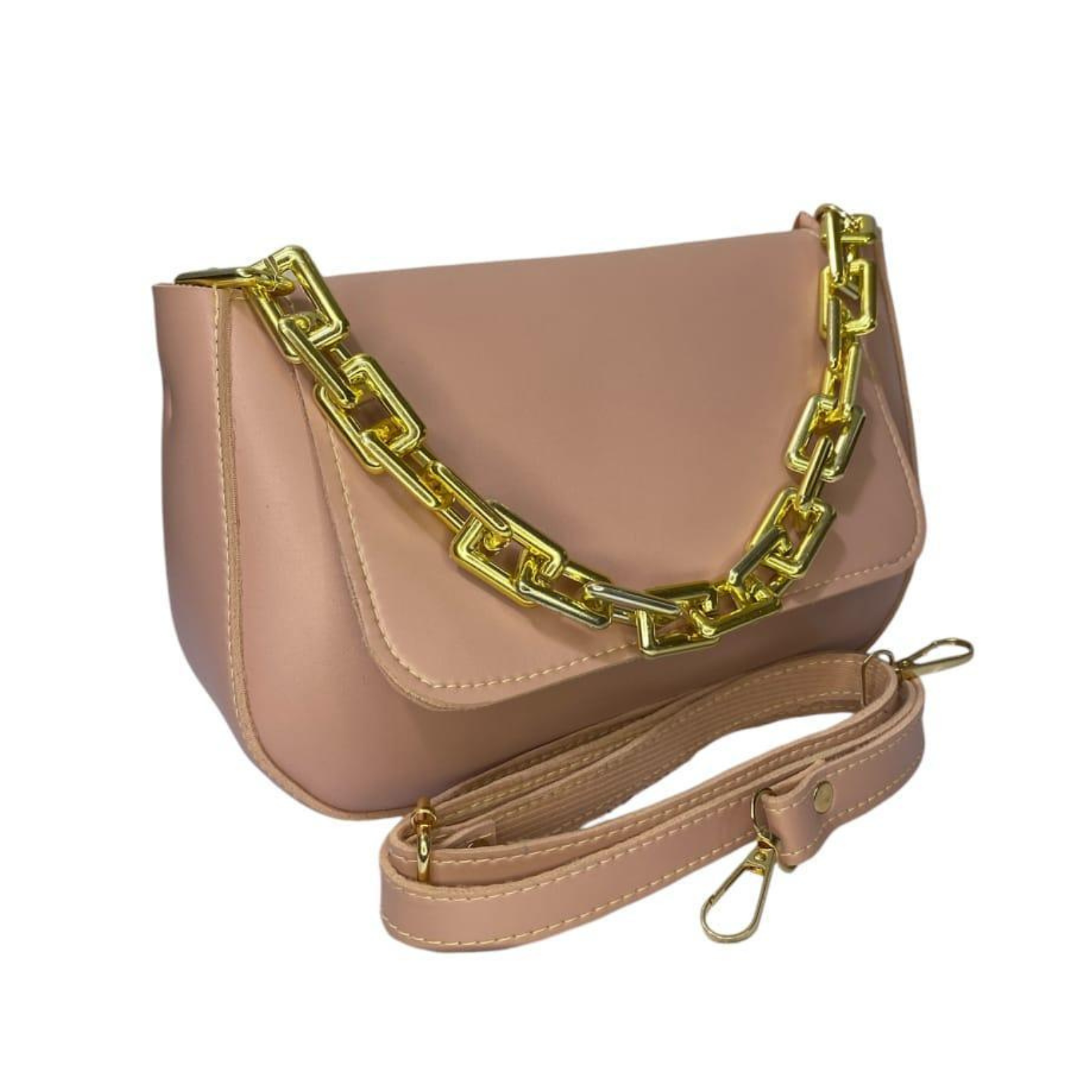 Girl's Saddle Crossbody Bag | Convertible PU Leather with Chic Chain