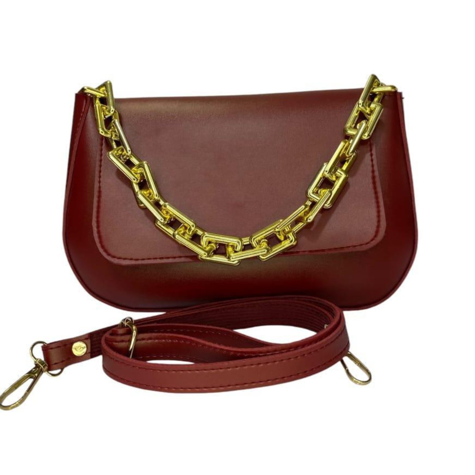 Girl's Saddle Crossbody Bag | Convertible PU Leather with Chic Chain